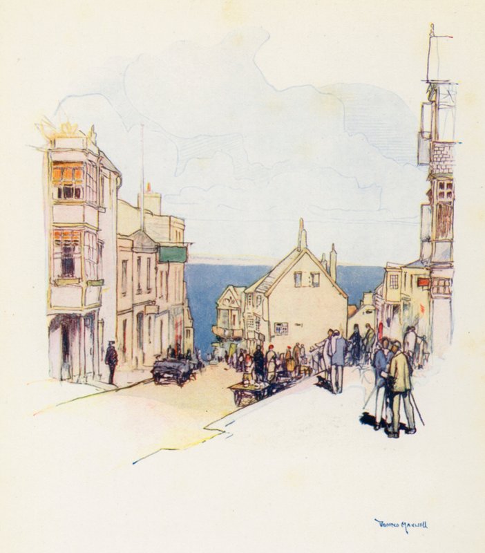 Otisk Lyme Regis (barevná litografie) od Donald (after) Maxwell