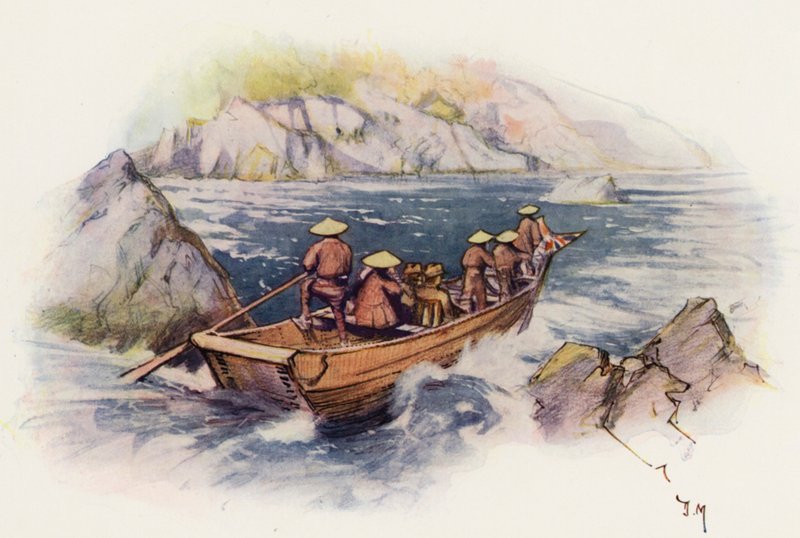 Střelba v rychlém sledu, Japonsko (barevná litografie) od Donald (after) Maxwell