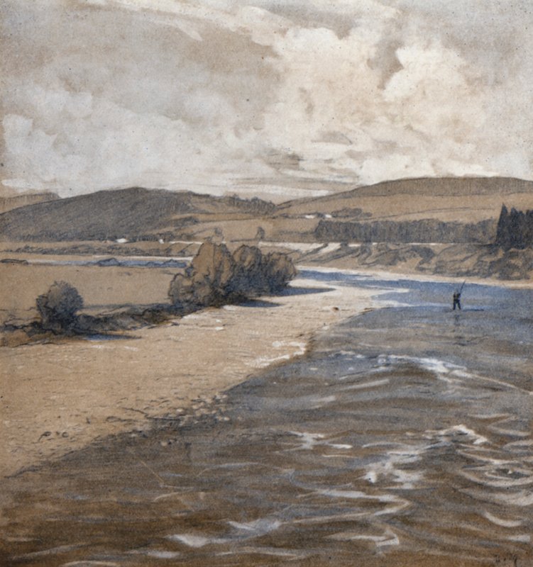 The Dee at Aboyne (barevné lito) od Donald (after) Maxwell