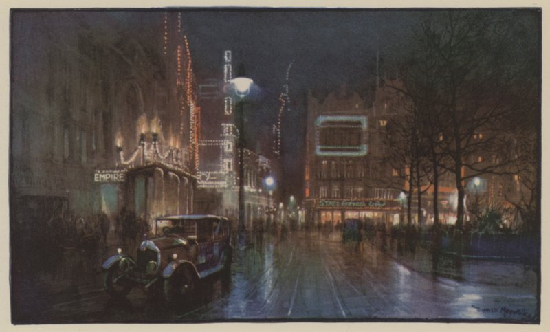 Oslnění Leicester Square od Donald Maxwell