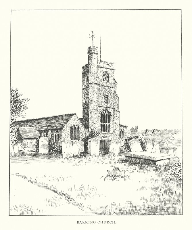 Barking Church (litografie) od Duncan Moul
