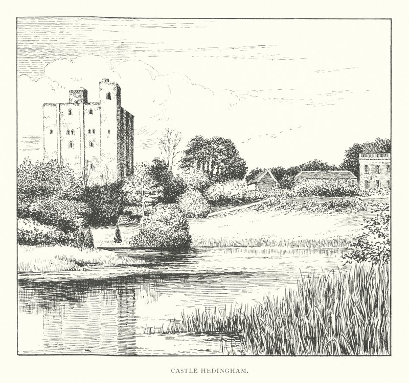 Castle Hedingham (litografie) od Duncan Moul