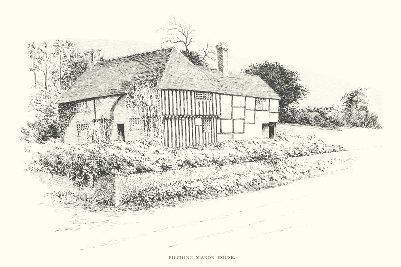 Filching Manor House (litografie) od Duncan Moul