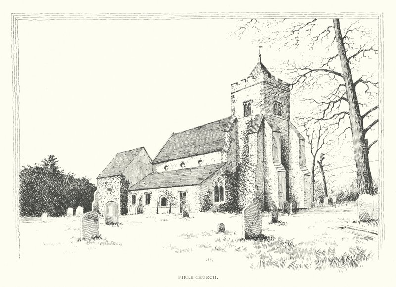 Kostel Firle (litografie) od Duncan Moul