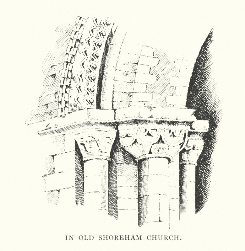 V kostele Old Shoreham (litografie) od Duncan Moul