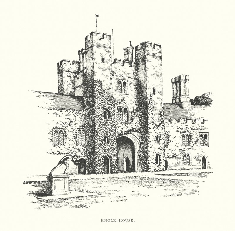 Knole House (litografie) od Duncan Moul