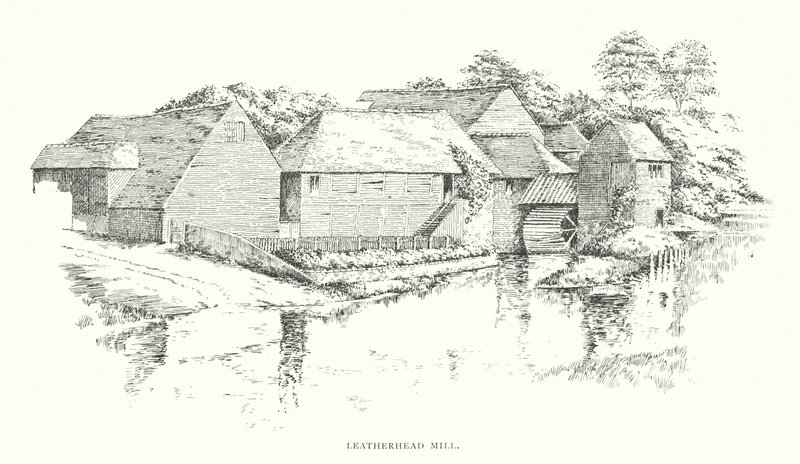 Leatherhead Mill (litografie) od Duncan Moul