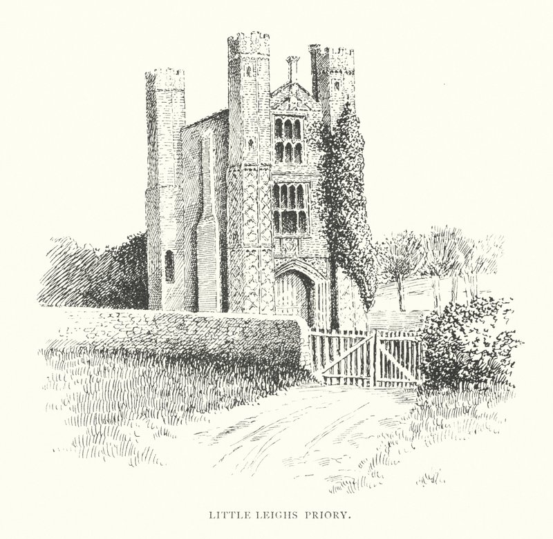 Little Leighs Priory (litografie) od Duncan Moul