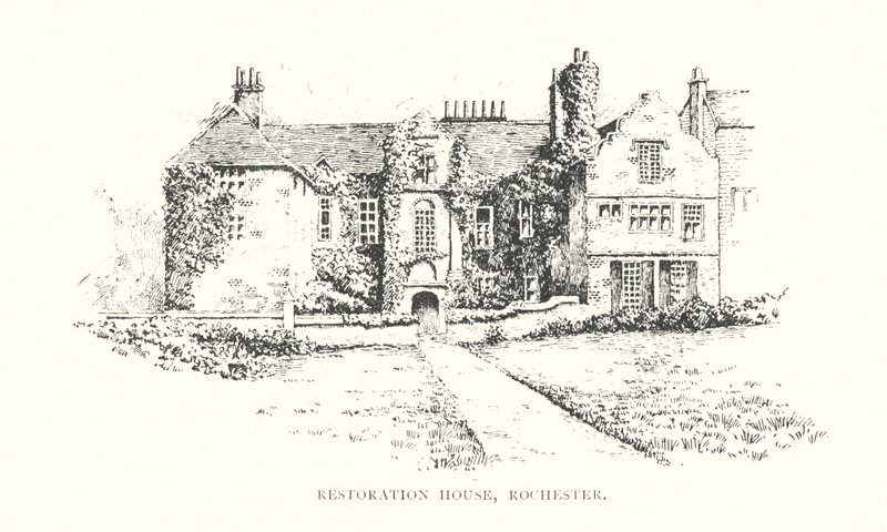 Restoration House, Rochester (litografie) od Duncan Moul