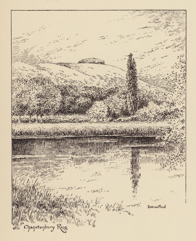 Sussex: Chanctonbury Ring (litografie) od Duncan Moul