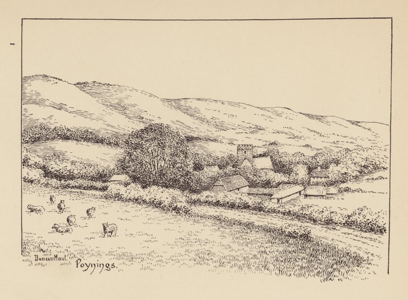 Sussex: Poynings (litografie) od Duncan Moul