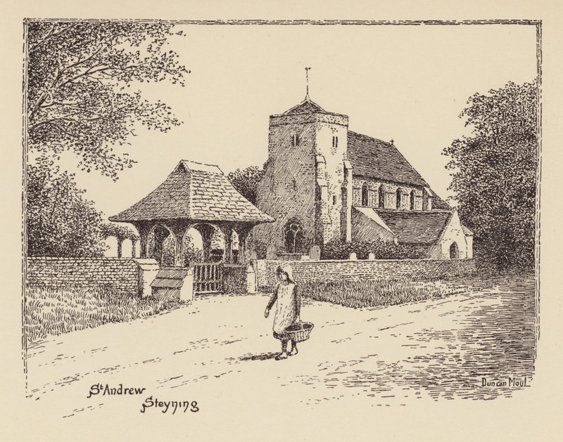 Sussex: Andrew, Steyning (litografie) od Duncan Moul