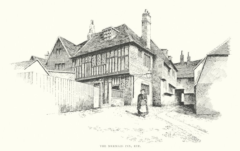 The Mermaid Inn, Rye (litografie) od Duncan Moul