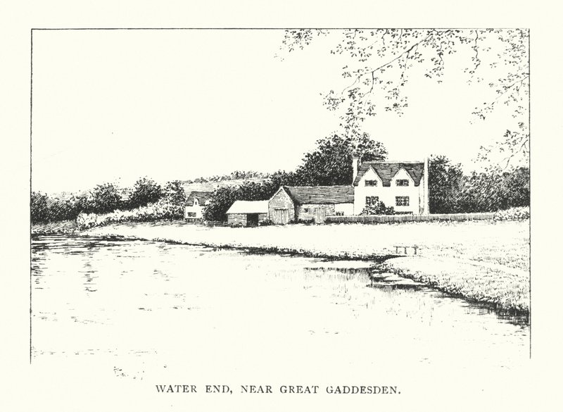 Water End, poblíž Great Gaddesden (litografie) od Duncan Moul