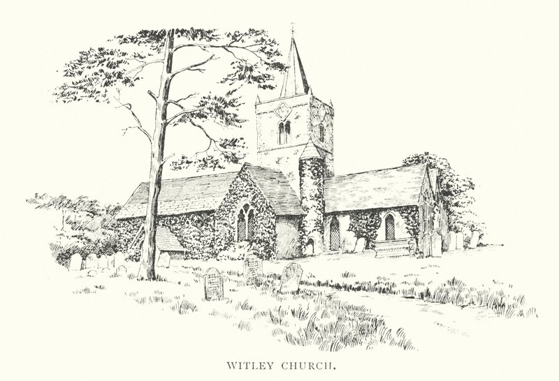 Kostel Witley (litografie) od Duncan Moul
