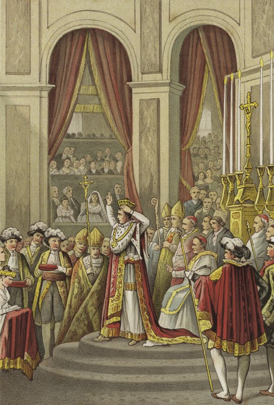 Korunovace Napoleona jako císaře Francie, 1804 od Dutch School