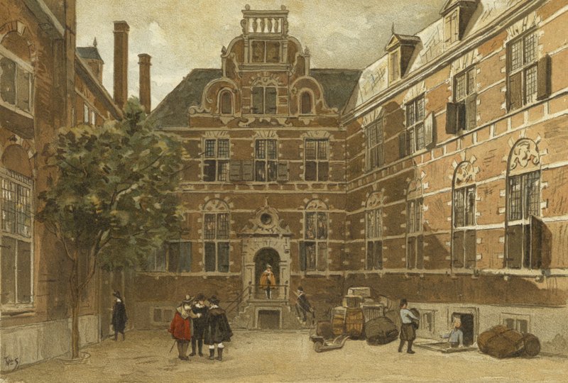 Nádvoří East Indies House, Amsterdam od Dutch School