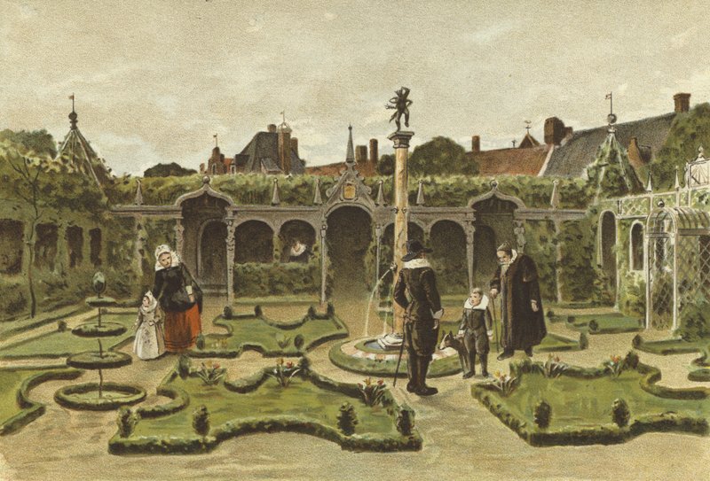 Zahradní terénní úpravy, Nizozemsko, 17. století od Dutch School