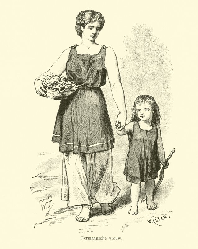 Germánská žena od Dutch School