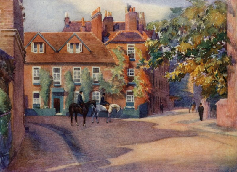 Eton: Common Lane House (barevné lito) od E. D. Brinton