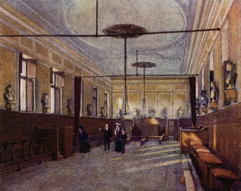 Eton: Upper School povoleno pro "Chambers" (barevné lito) od E. D. Brinton