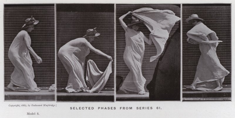 Lidská postava v pohybu: Vybrané fáze ze série 61 od Eadweard Muybridge