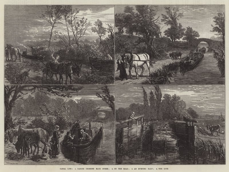 Canal Life od Ebenezer Newman Downard