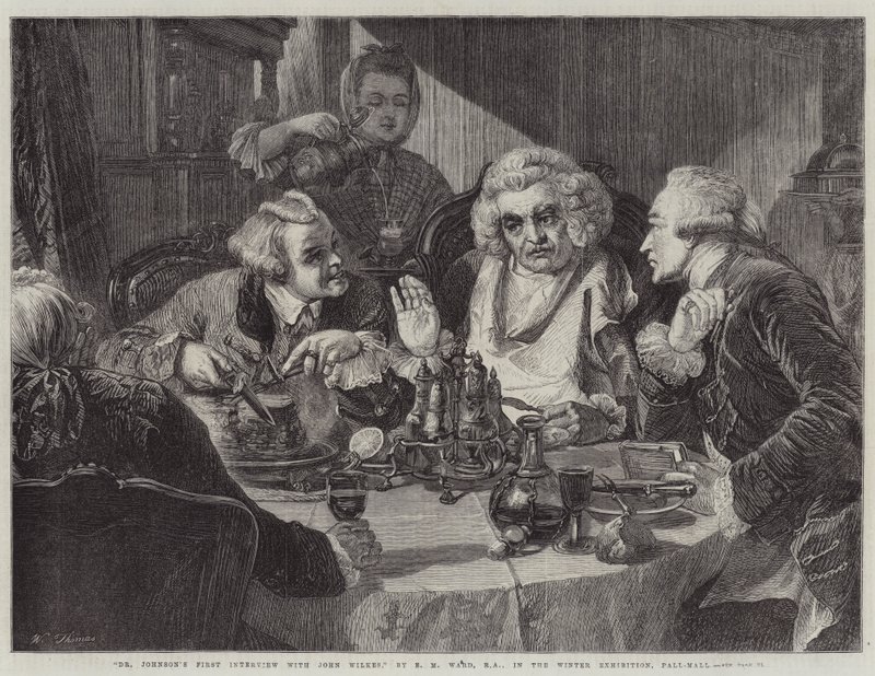 První rozhovor doktora Johnsona s Johnem Wilkesem od Edgar Melville Ward