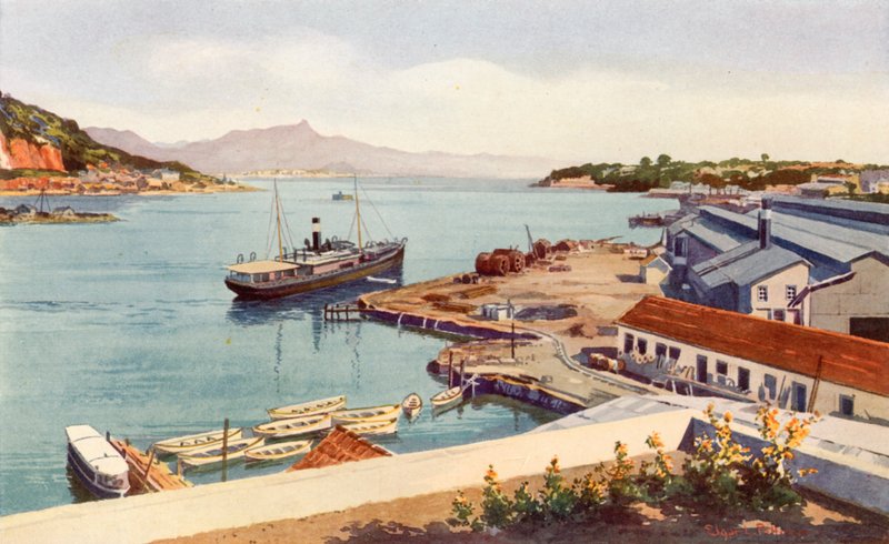 Workshopy paroplavební společnosti Lloyd Brasileiro (barevné lito) od Edgar L. Pattison
