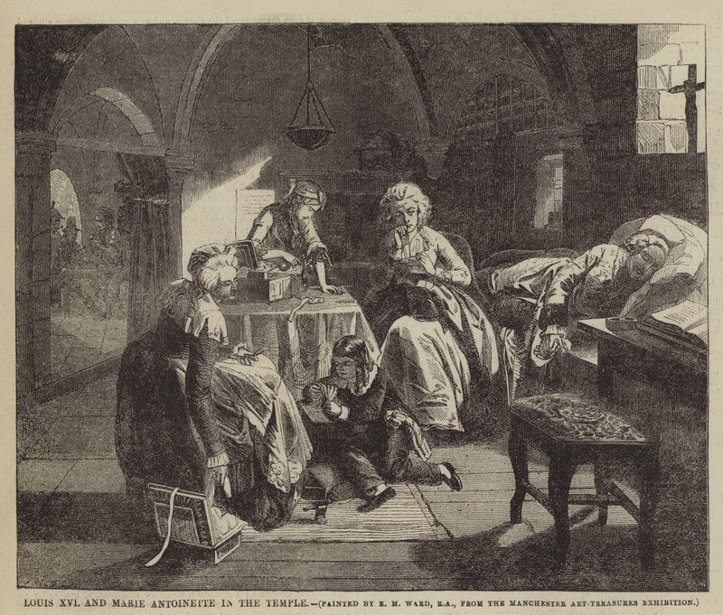 Ludvík XVI. a Marie Antoinetta v chrámu od Edgar Melville Ward