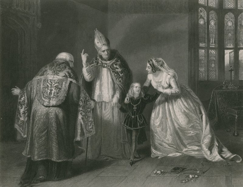 Královna Alžběta a vévoda z Yorku, král Richard III od Edgar Melville Ward