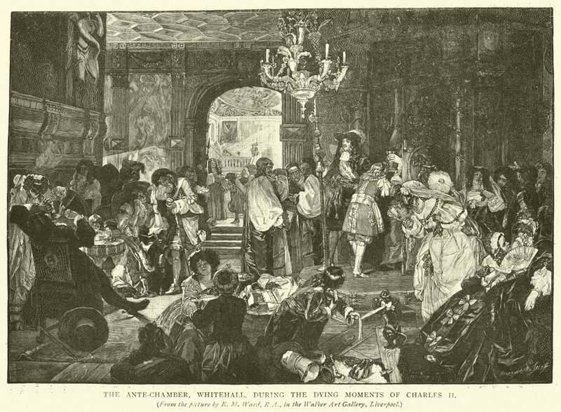 Předsíň, Whitehall, v dobách umírání Karla II od Edgar Melville Ward