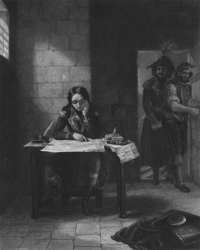 Napoleon ve vězení v Nice, 1794 od Edgar Melville after Ward