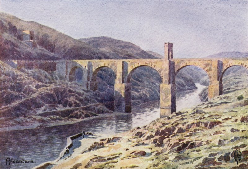 Severní Španělsko: Alcantara (barva litho) od Edgar T. A. Wigram