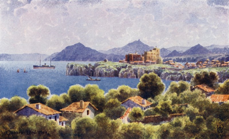 Severní Španělsko: Castro Urdiales, pobřeží Bilbao (barevní členové) od Edgar T. A. Wigram