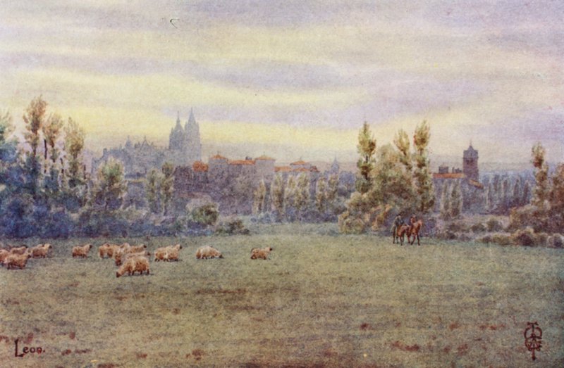 Severní Španělsko: Leon, z Pajares Road (barevné lito) od Edgar T. A. Wigram