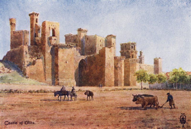 Severní Španělsko: Olite, hrad (barevné lito) od Edgar T. A. Wigram