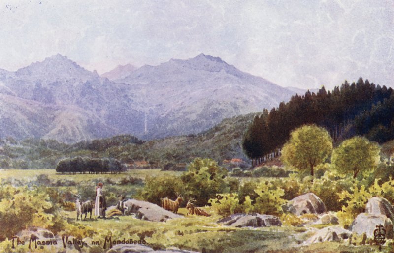 Severní Španělsko: Údolí Masma, poblíž Mondonedo (barevné lito) od Edgar T. A. Wigram