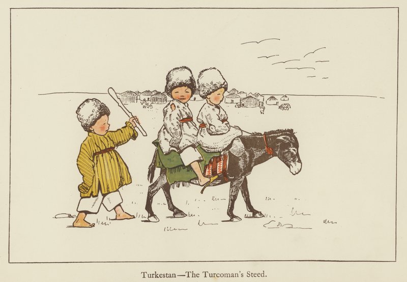 Turkestán, turkomanský oř od Edith Farmiloe
