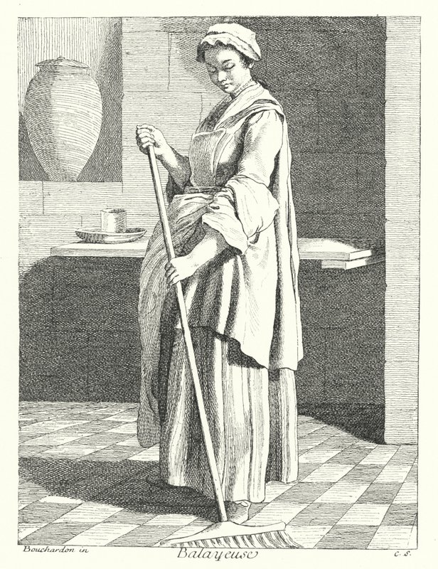 Sweeper (rytina) od Edmé (after) Bouchardon