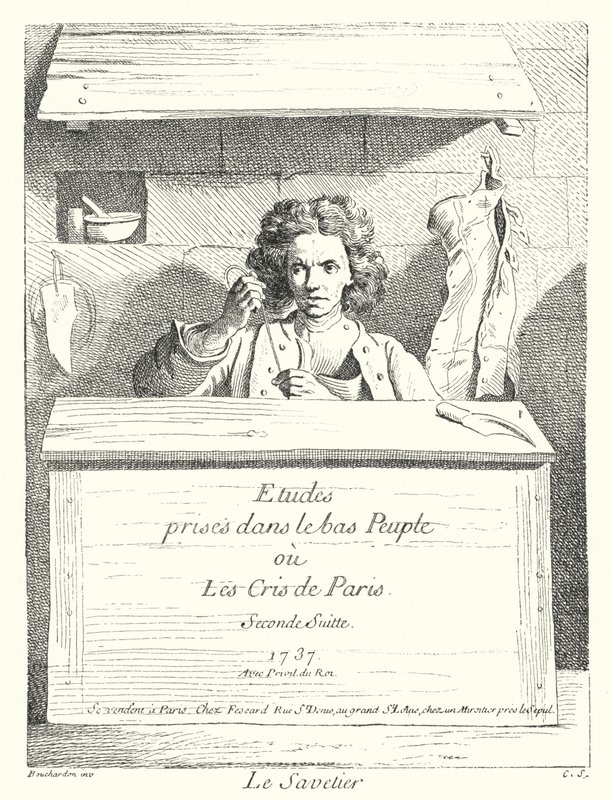 Švec (rytina) od Edmé (after) Bouchardon