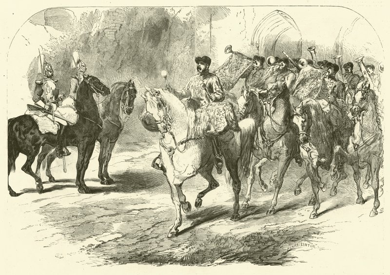 Band of the Horse Guards (rytina) od Edmond (after) Morin