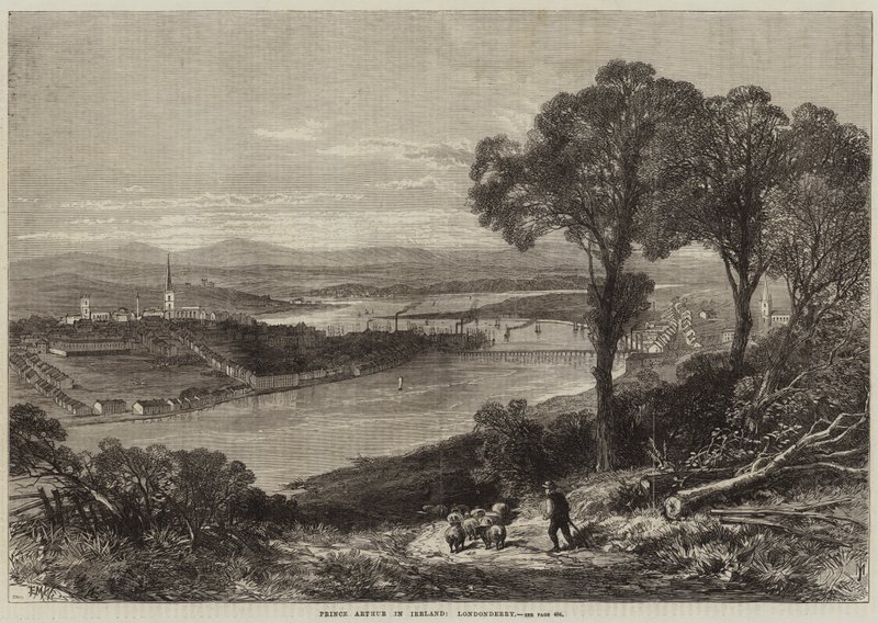 Princ Arthur v Irsku, Londonderry od Edmund Morison Wimperis