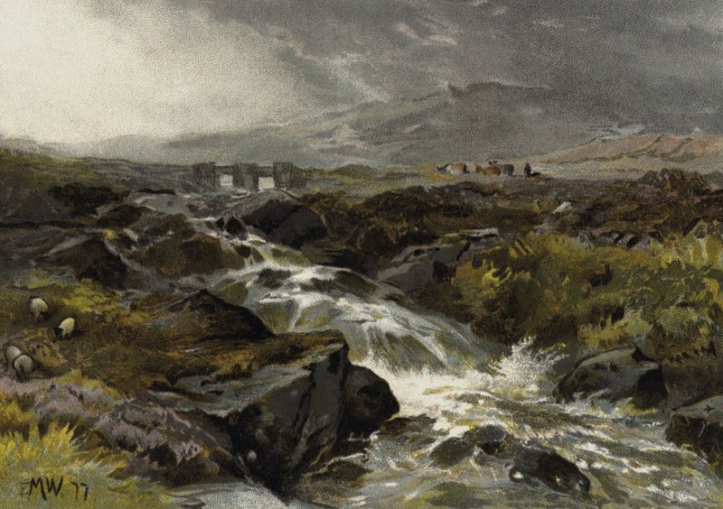 Na Llugny, Severní Wales od Edmund Morison after Wimperis