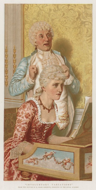 Nedobrovolné variace (chromolitho) od Edmund Blair Leighton
