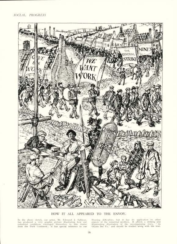 Jak by se Anglie mohla jevit vyslanci z Afriky (barva litho) od Edmund Henry Garrett