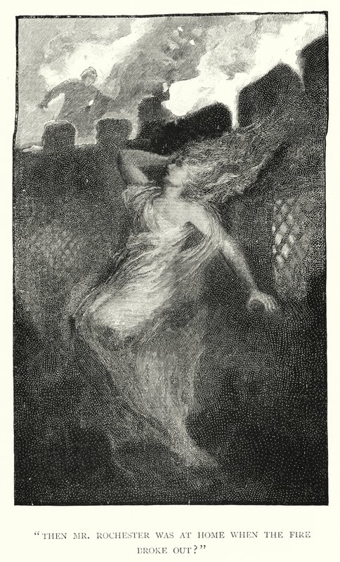 Ilustrace pro Jane Eyre od Charlotte Bronte (rytina) od Edmund Henry Garrett