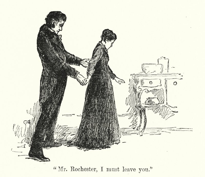 Ilustrace pro Jane Eyre od Charlotte Bronte (litho) od Edmund Henry Garrett