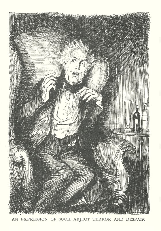 Ilustrace ke knize R. L. Stevensona Podivný případ doktora Jekylla a pana Hyda (litografie) od Edmund Joseph (after) Sullivan
