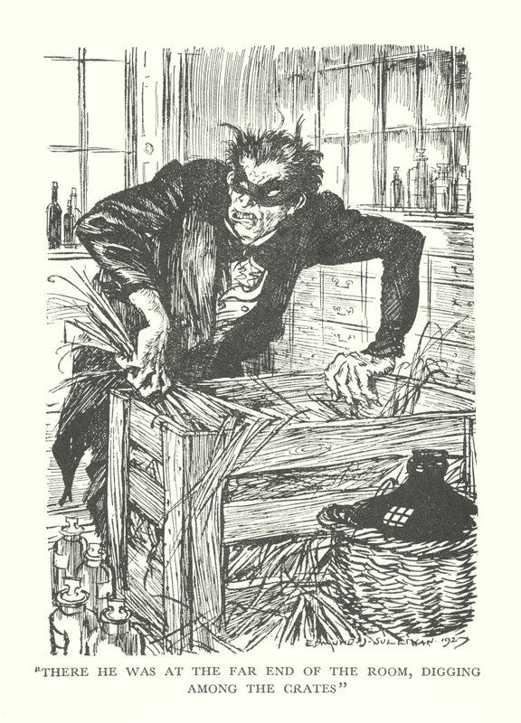 Ilustrace ke knize R. L. Stevensona Podivný případ doktora Jekylla a pana Hyda (litografie) od Edmund Joseph (after) Sullivan